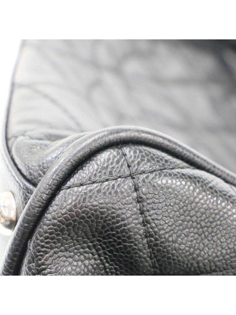 Chanel Quilted Caviar Leather Mini Boston Bag Black - Picture 8 of 9